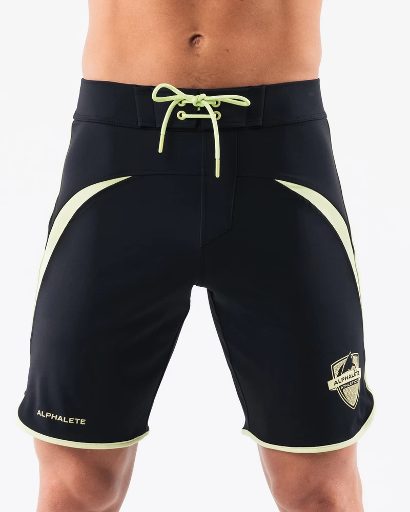 Alphalete Crescent Boardshort - Black Lime