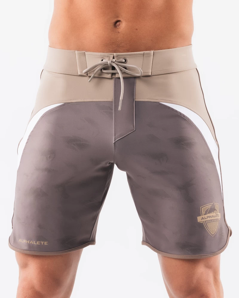 Alphalete Crescent Boardshort - Mocha Pebble