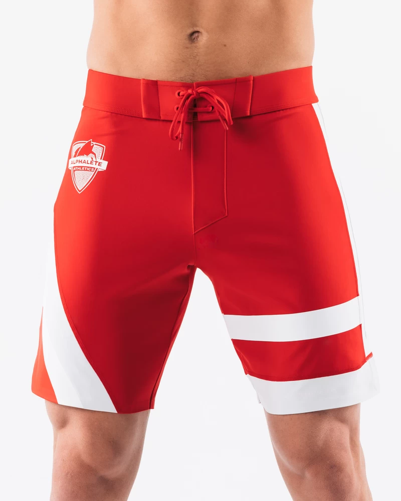 Alphalete Aztec Boardshort - Crimson Coin