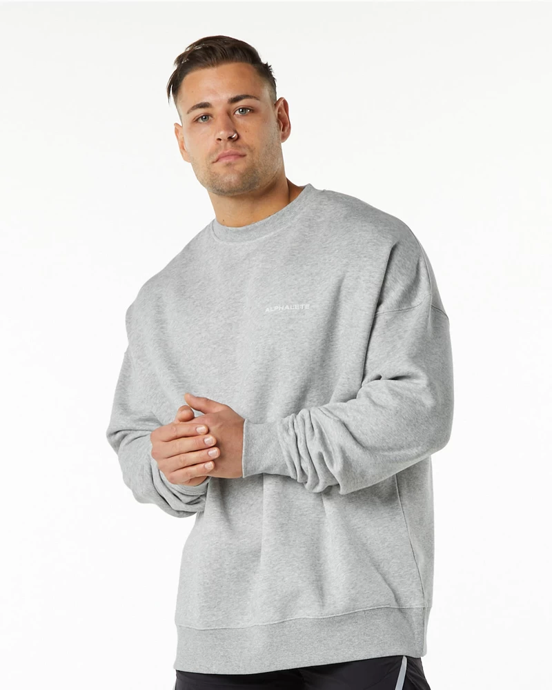 Alphalete Classic Crew - Heather Grey
