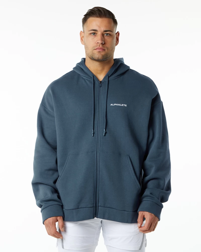Alphalete Classic Zip Jacket - Whale Blue