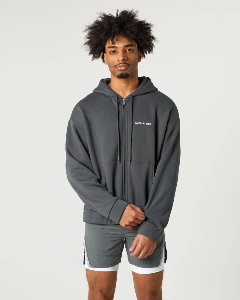 Alphalete Classic Zip Jacket - Smoke