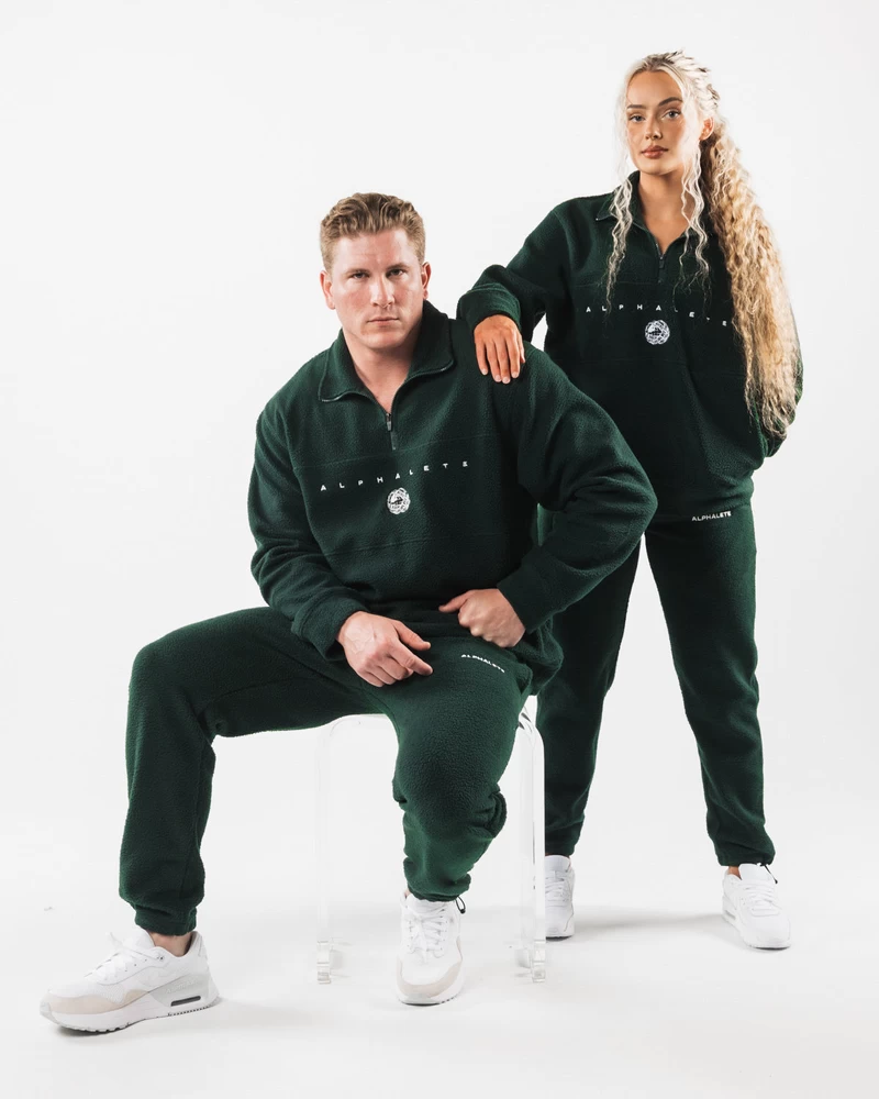 Alphalete King Quarter Zip - Evergreen