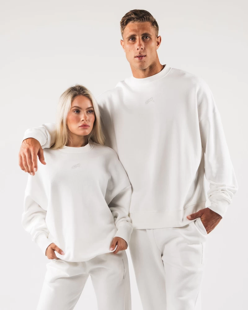 Alphalete Origin Crewneck - White