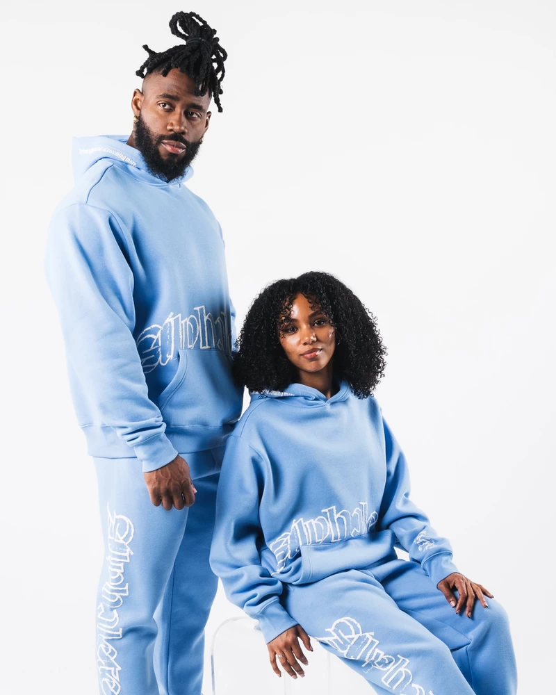 Alphalete Script Hoodie - Blue