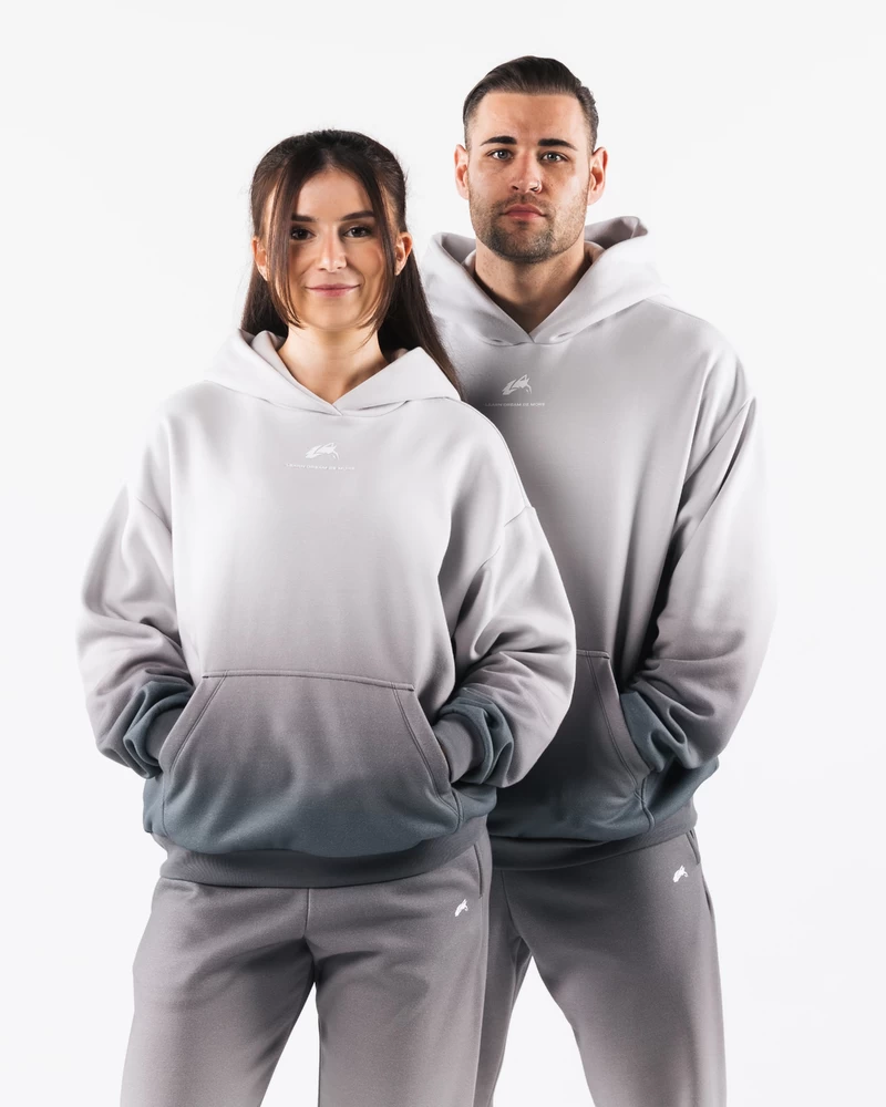 Alphalete Crest Hoodie - White Ash Ombre
