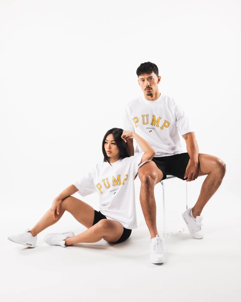 Alphalete Pump University Tee - White