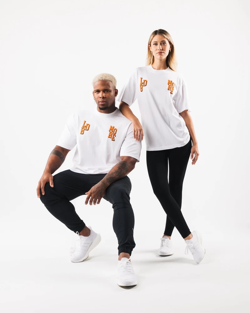 Alphalete LDB More Letter Tee - White