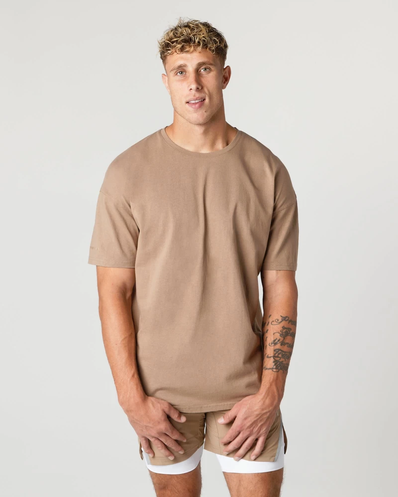 Alphalete Heavy Cotton Core Tee - Chai