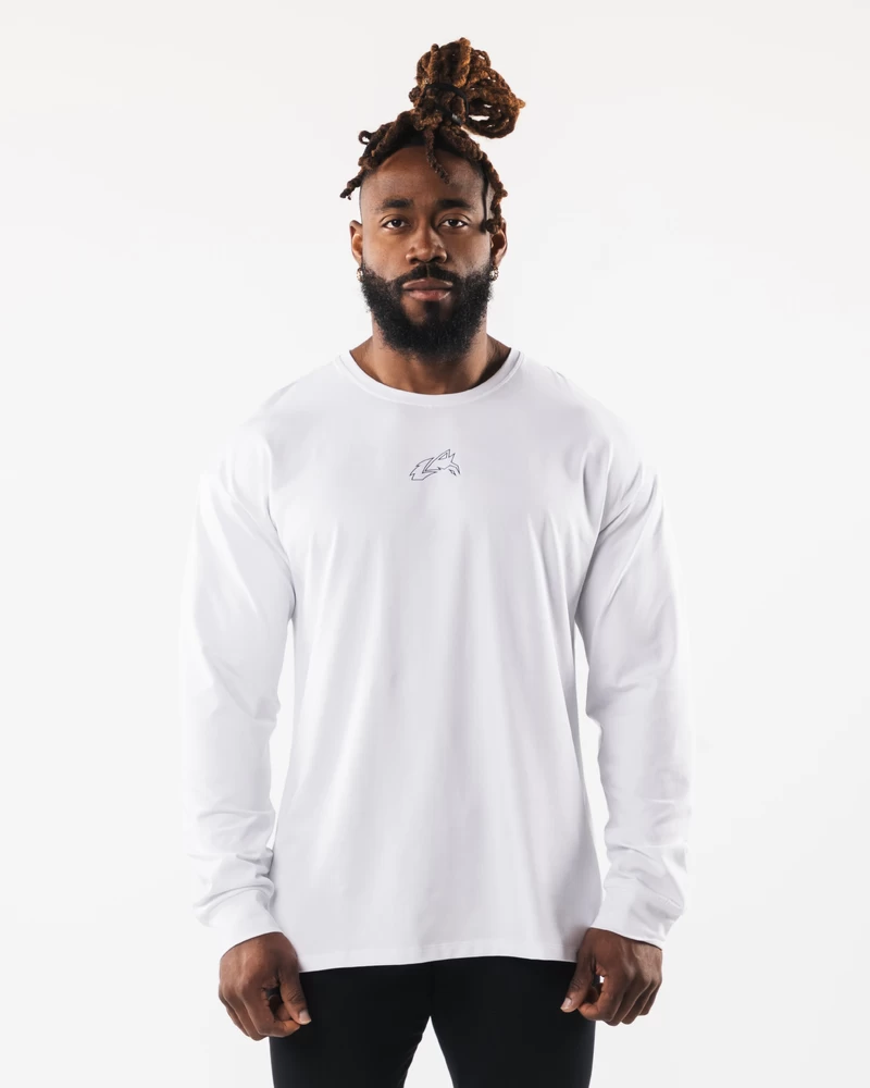 Alphalete Wolf Head Ls T-shirt - Hvid
