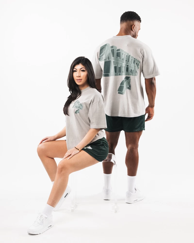Alphalete Dimensional Tee - Dark Silver