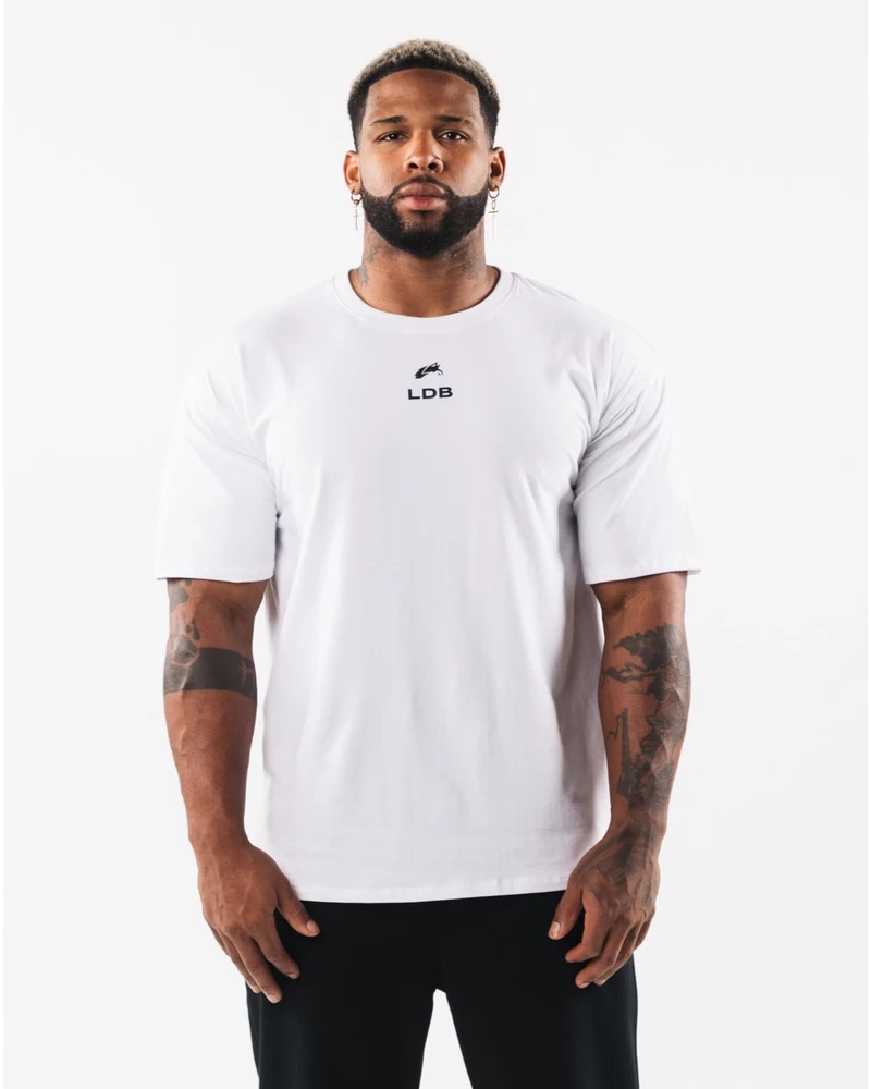Alphalete Brushed Crest Tee - White