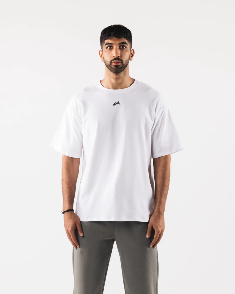 Alphalete Aligned Tee - White / Pewter