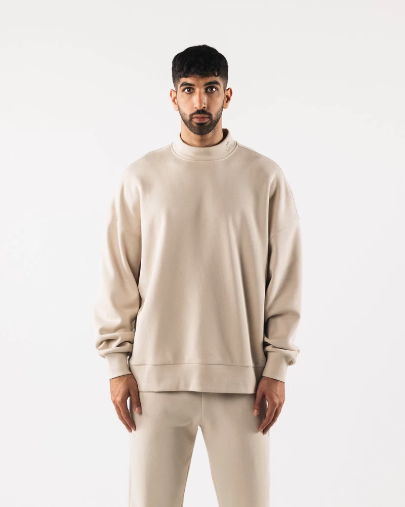 Alphalete Origin Mock Neck LS - Sea Salt