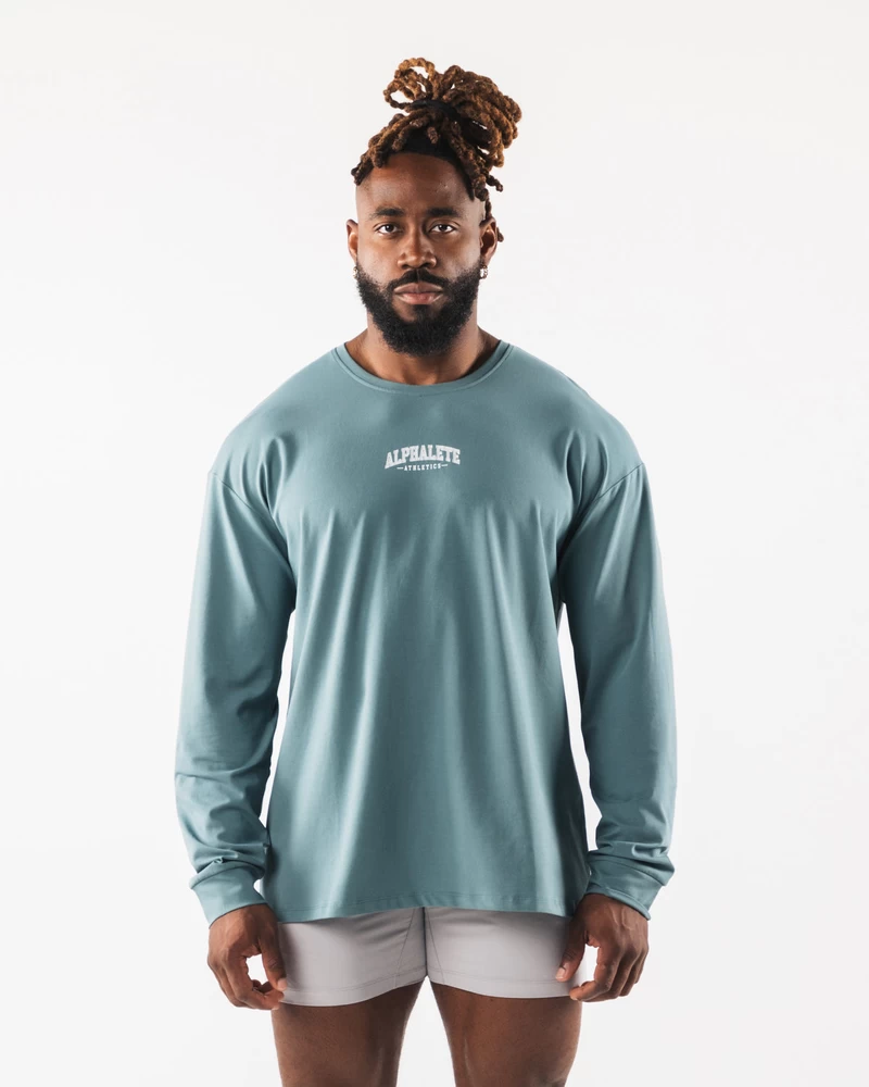 Alphalete Aa Paisley Print Ls T-shirt - Turkis