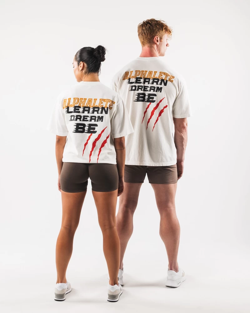 Alphalete Claw Tee - Råhvid