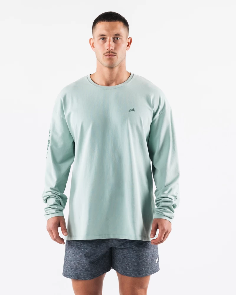 Alphalete Breathe More Ls Tee - Nebeško Modra