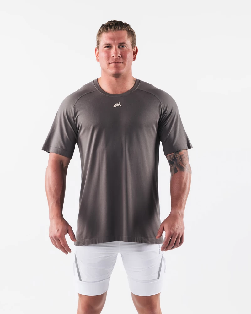 Alphalete Wolf Head Airtech Tee - Prašni Beton