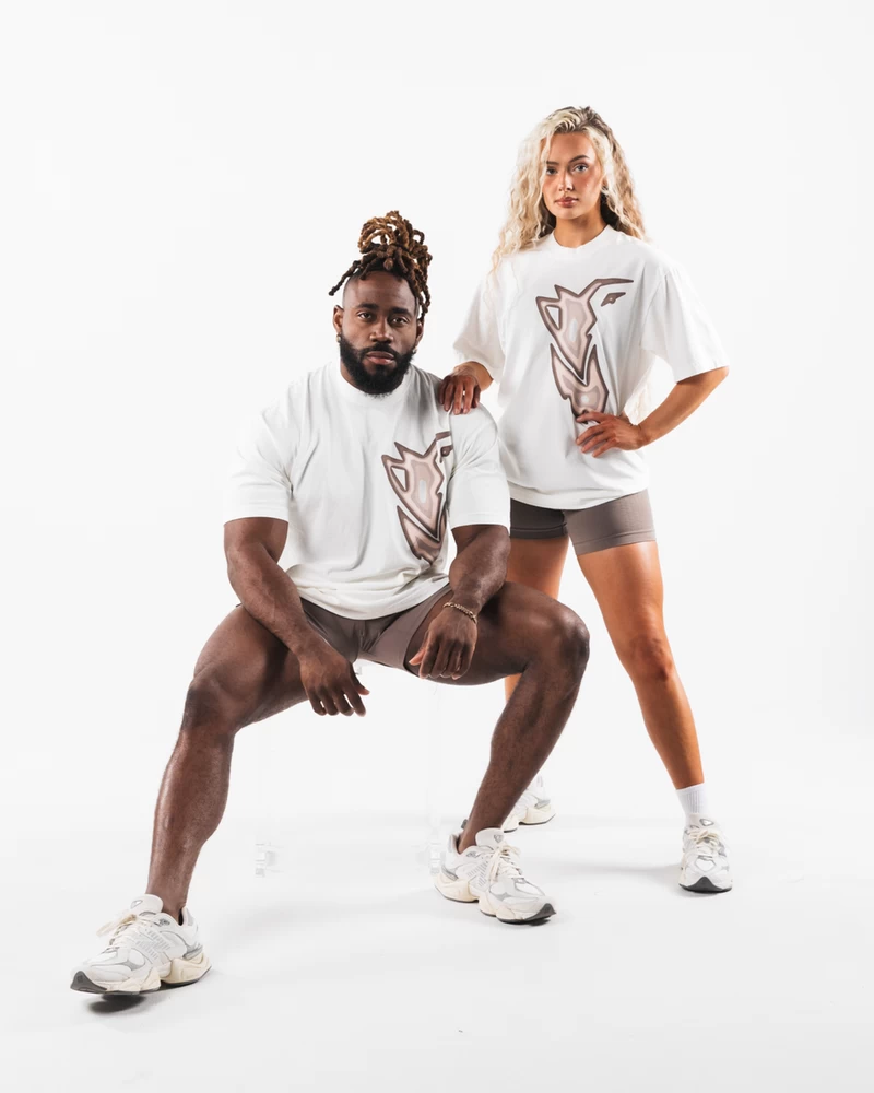تي شيرت Alphalete Heatmap - أبيض