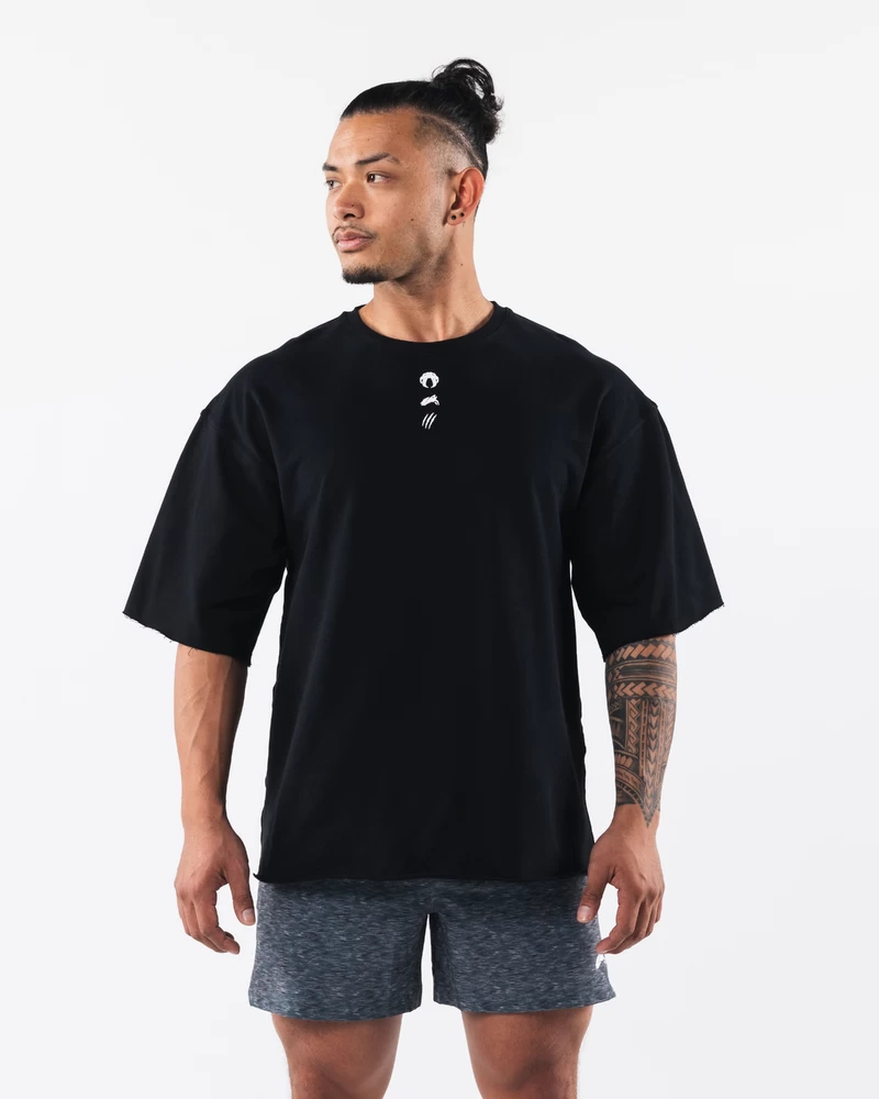 Alphalete Three Pillar Terry Tee - Black