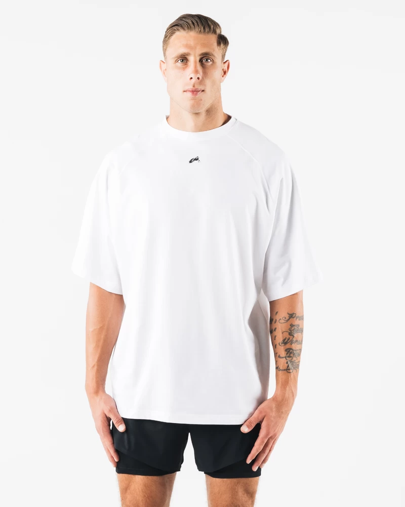 Alphalete Box Tee - White