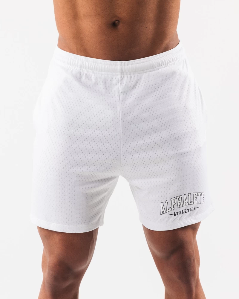 Alphalete AA Mesh Short 6” - White