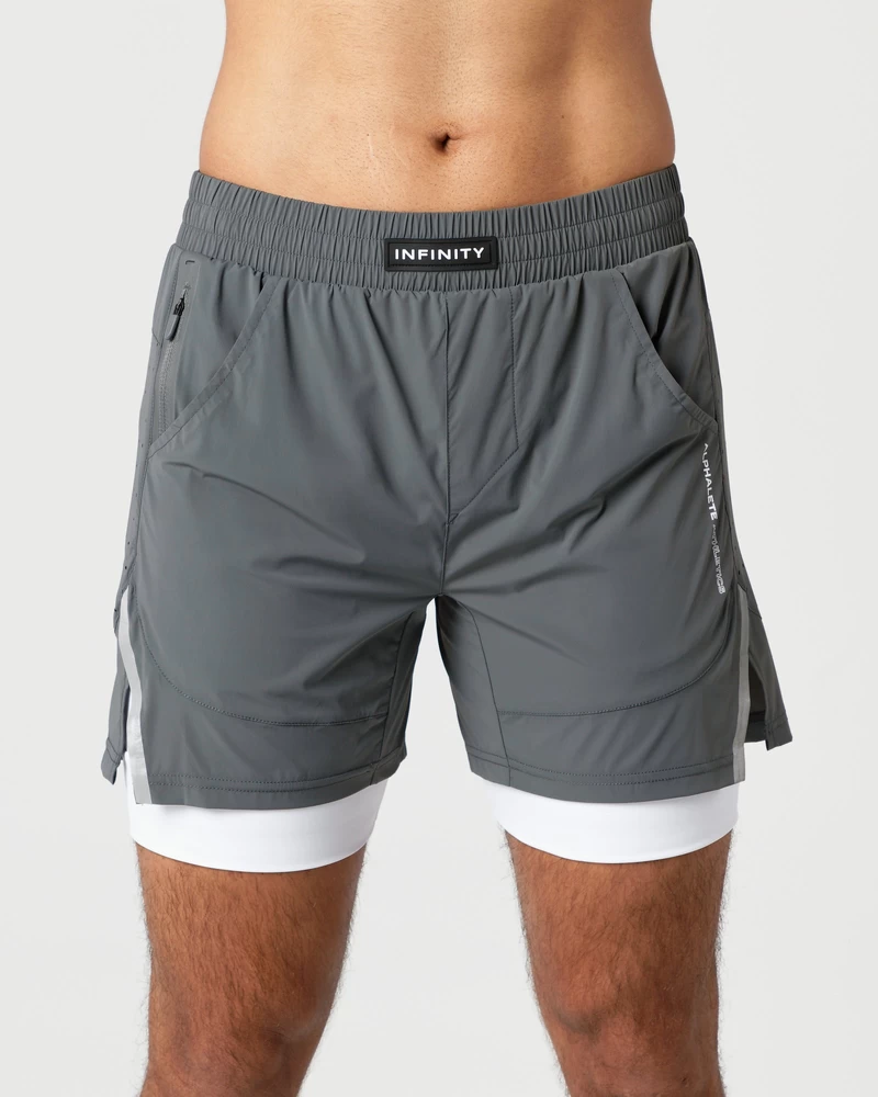 Alphalete Infinity Speed Short 5.5" - Smoke