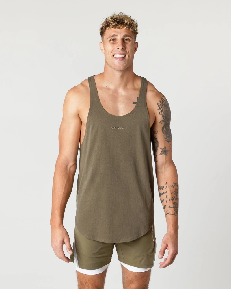 Alphalete Heavy Cotton Core Stringer - Oak