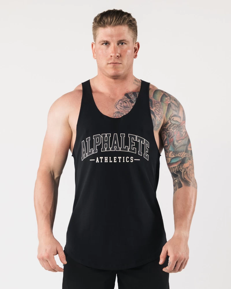 Alphalete AA Raw Cut Tank - Black
