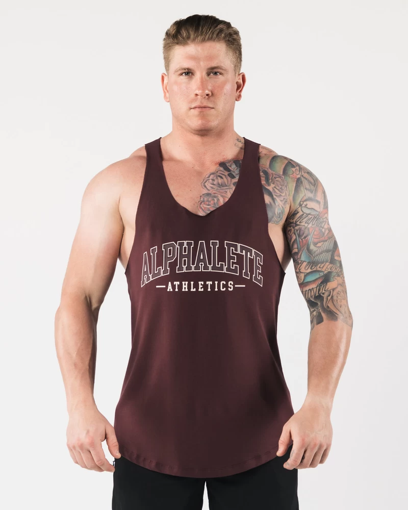 Alphalete AA Raw Cut Tank - Sangria