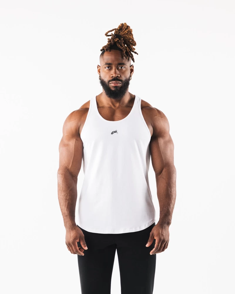 Alphalete Wolf Head Tank - White / Pewter