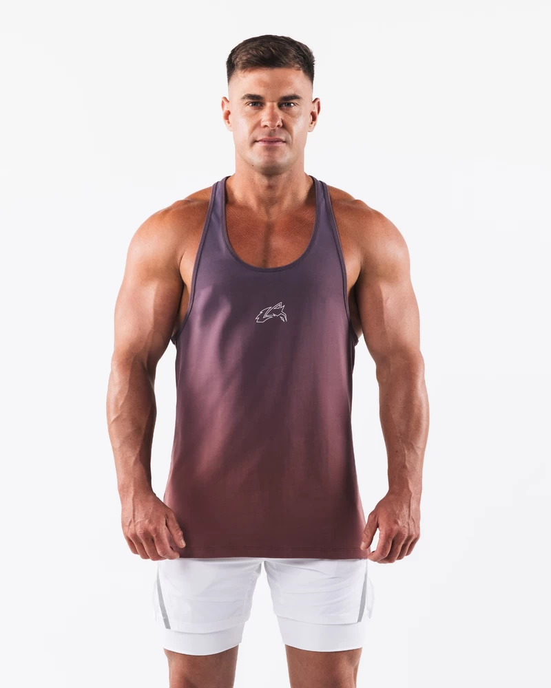 Alphalete Wolf Head Stringer - Dusty Rose Gradient