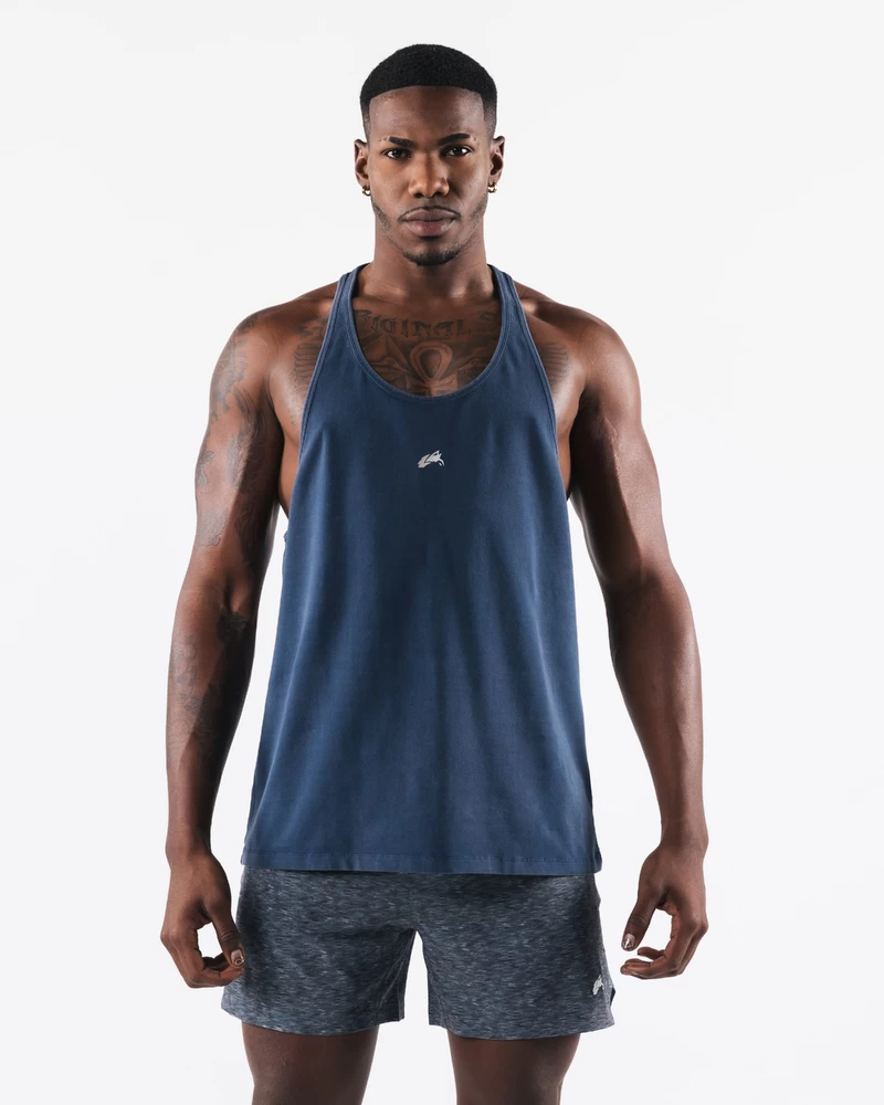 Alphalete Breathe More Stringer - Midnight Blue