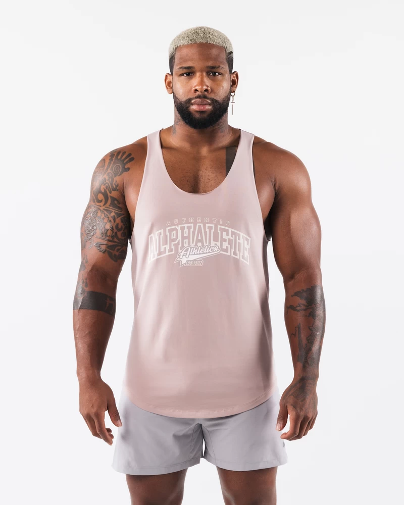 Alphalete Stadium Raw Cut Tank - Porcelain