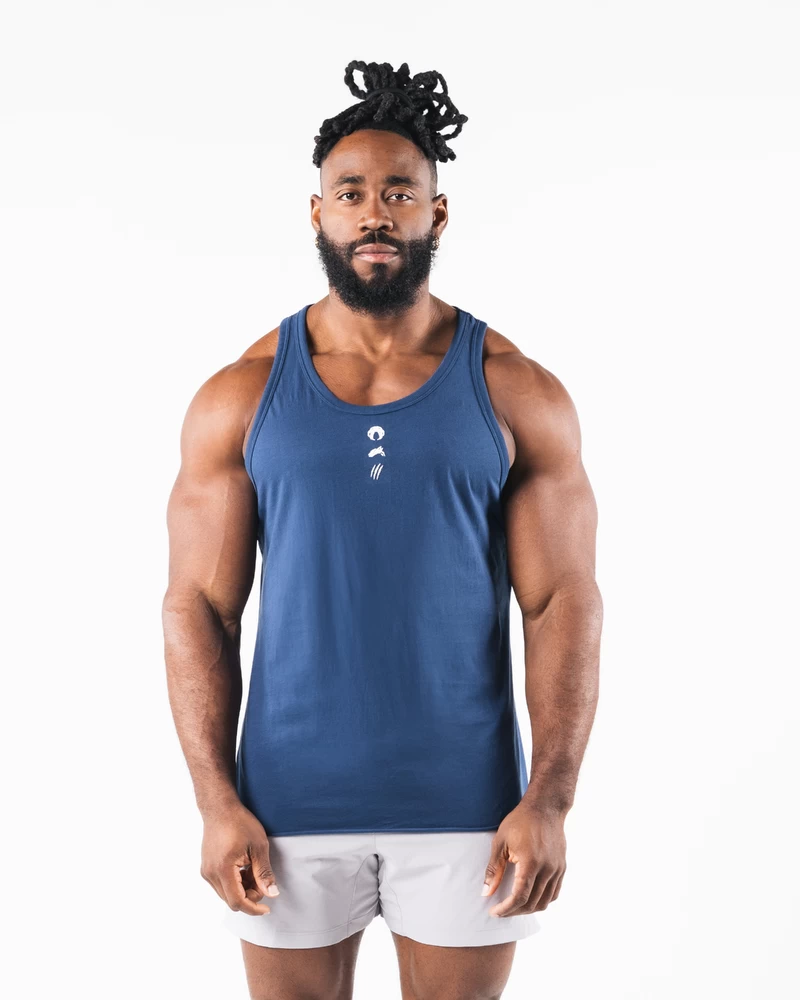 Alphalete Three Pillar Tank - Denim