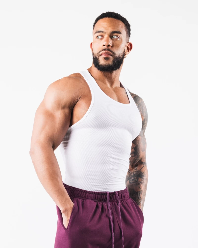 Alphalete Ribbed Tank 2pk - White