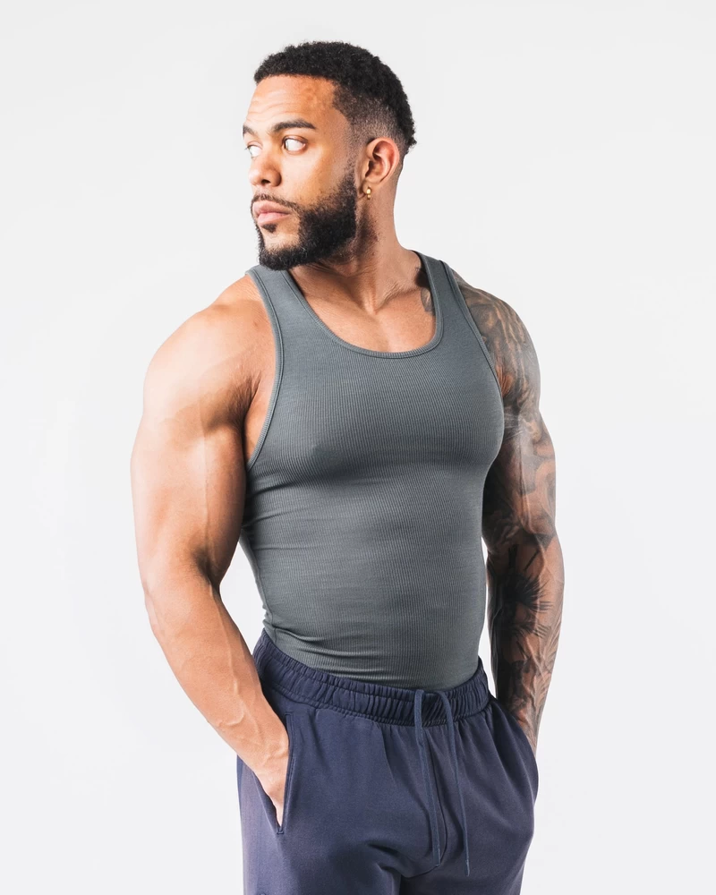 Alphalete Ribbed Tank 2pk - Astro Grey