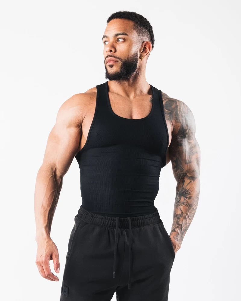 Alphalete Ribbed Tank 2pk - Black