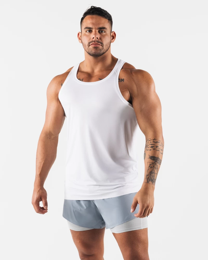 Alphalete Racer Tank - White