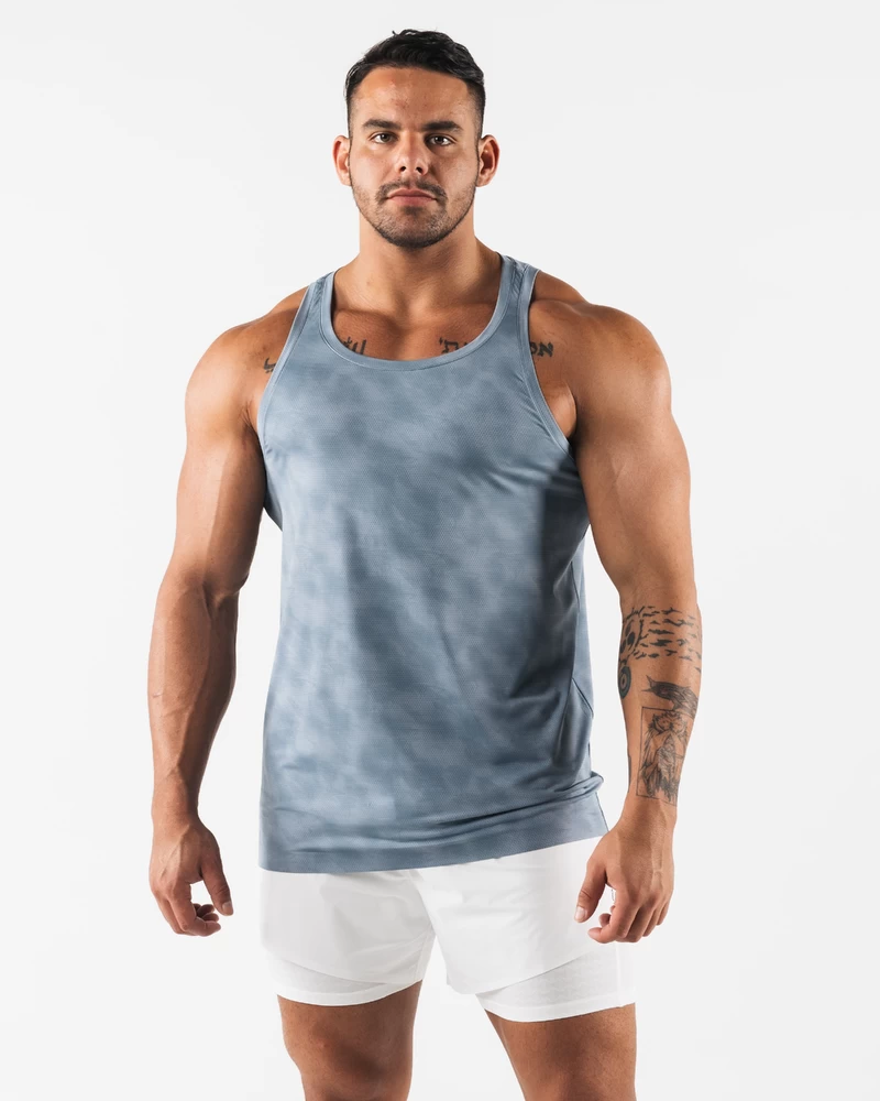 Alphalete Racer Tank - Slate Print