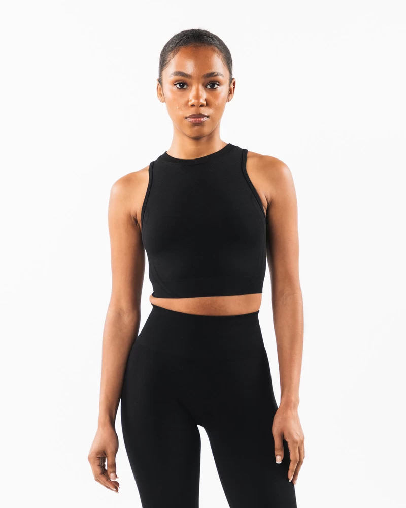 Alphalete Stratus Crop Tank - Black