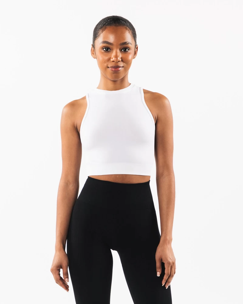 Alphalete Stratus Crop Tank - White