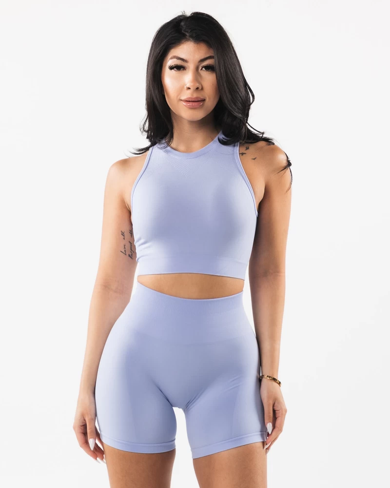 Alphalete Stratus Crop Tank - Mystic Blue