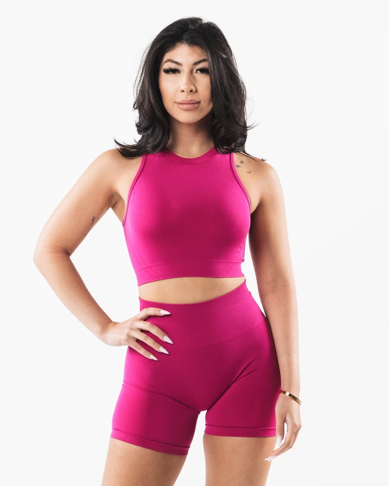 Alphalete Stratus Crop Tank - Magenta