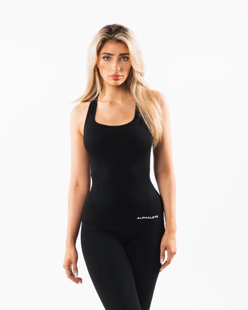 Alphalete Seamless Racerback Tank - Black