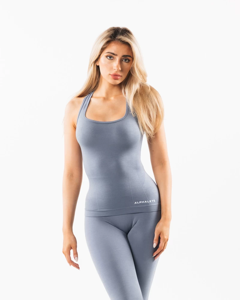 Alphalete Seamless Racerback Tank - Still Water