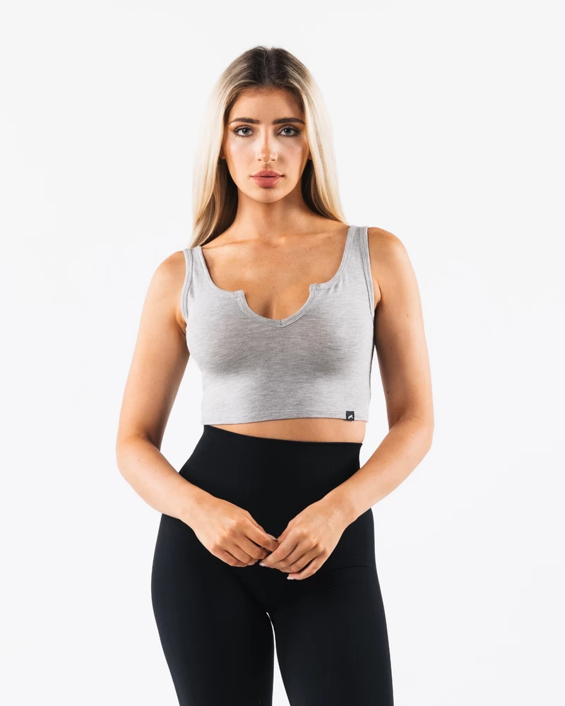 Alphalete OT Slit Tank - Light Heather Grey