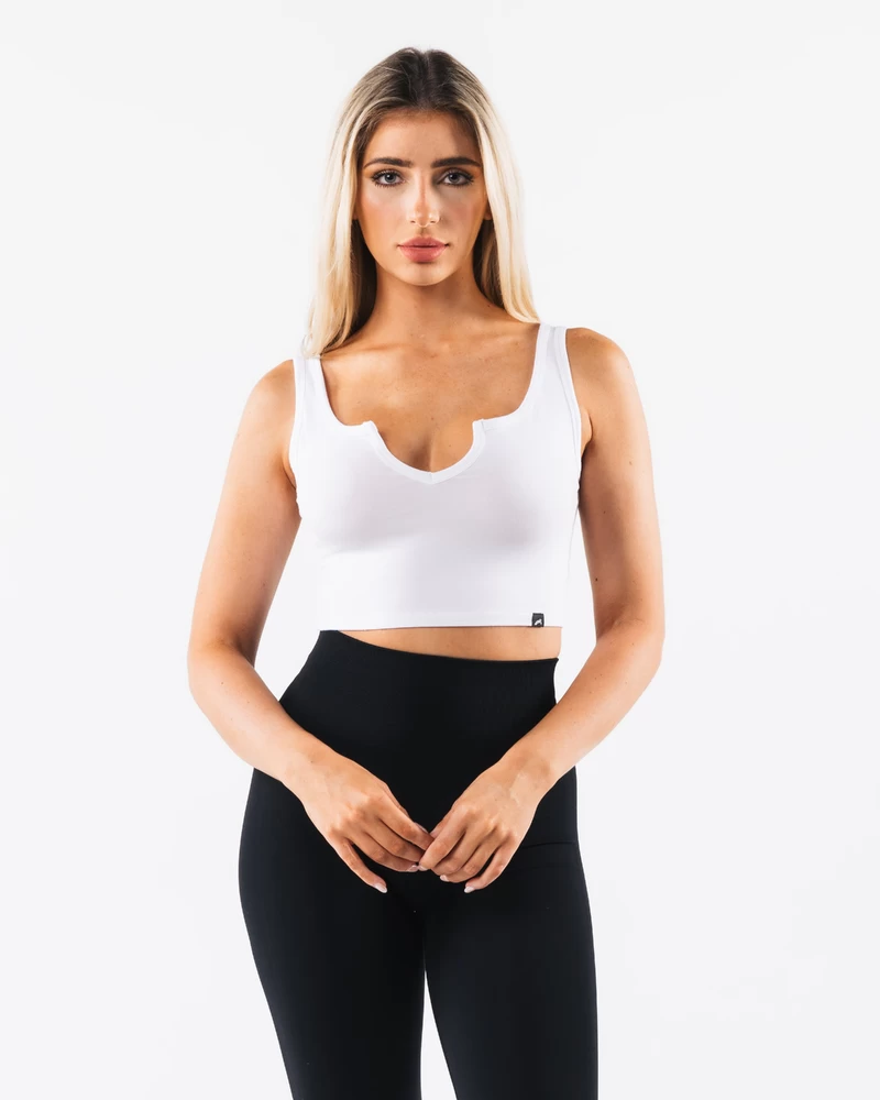 Alphalete OT Slit Tank - White